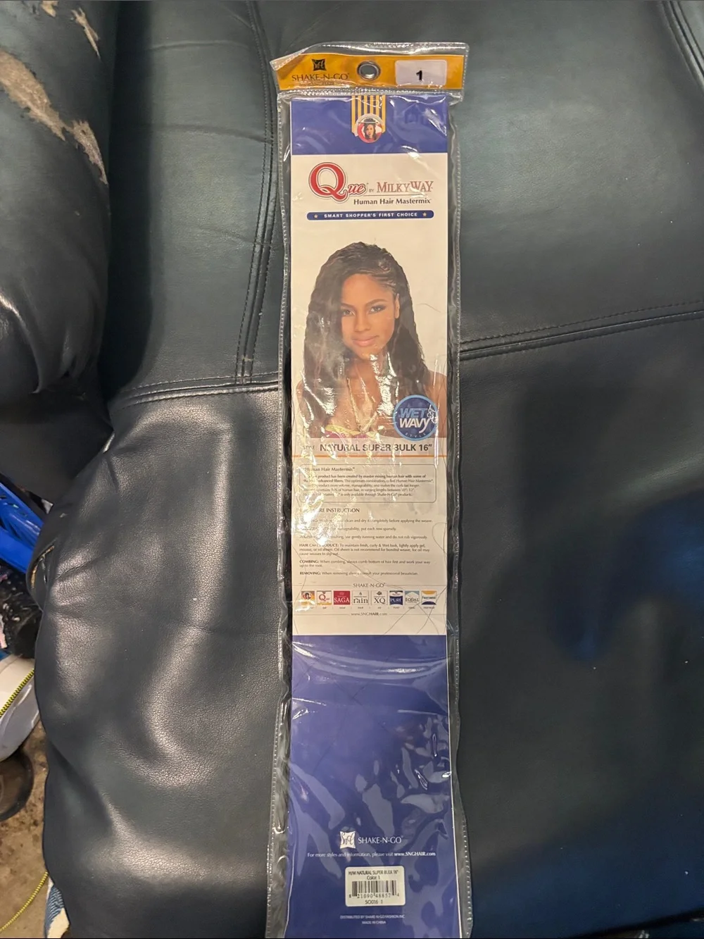 Que Wet & Wavy Natural Super Bulk Hair - Black